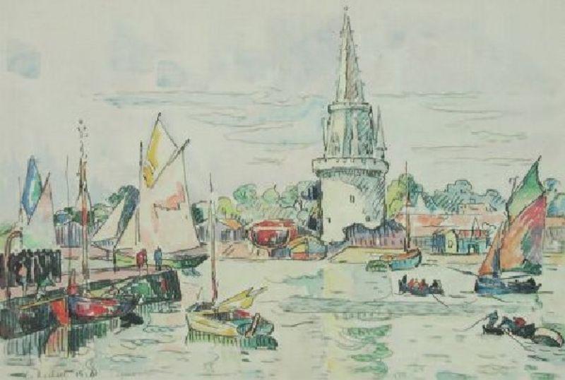 Paul Signac La Rochelle Hafenansicht Sweden oil painting art